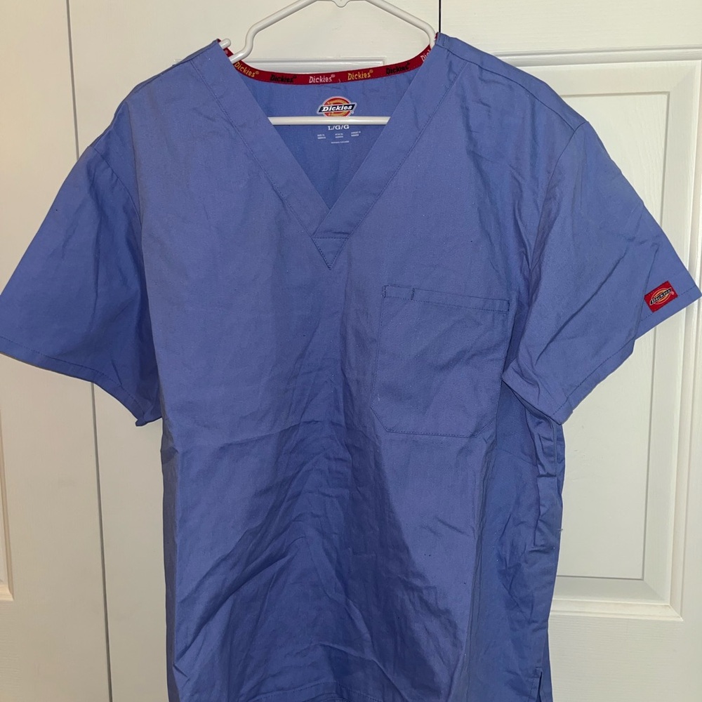 Dickies Men's Classic Blue V-Neck Scrubs